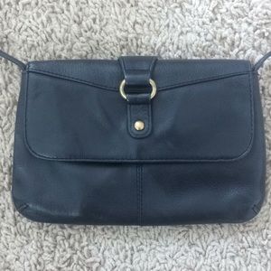Cute black mini leather crossbody